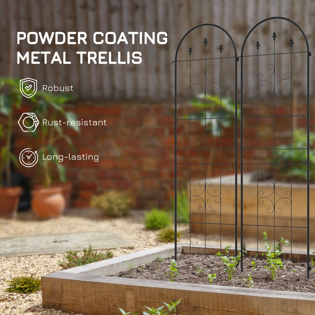 Set of Two Spiral Anchor Garden Trellis Panels