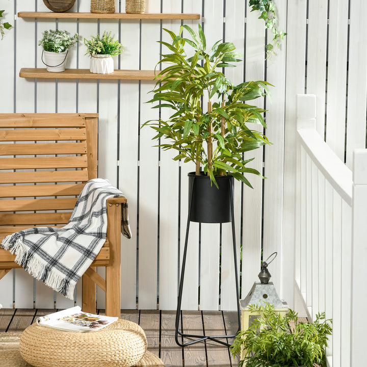 Artificial Plants Bamboo Tree in Pot Desk Fake Plants for Home Indoor Decor, 15x15x60cm, Green