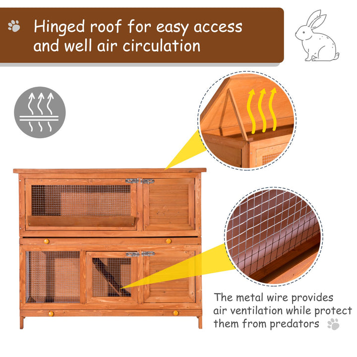 48-Inch Antifungal Fir Board Guinea Pigs Hutches Sauce Yellow