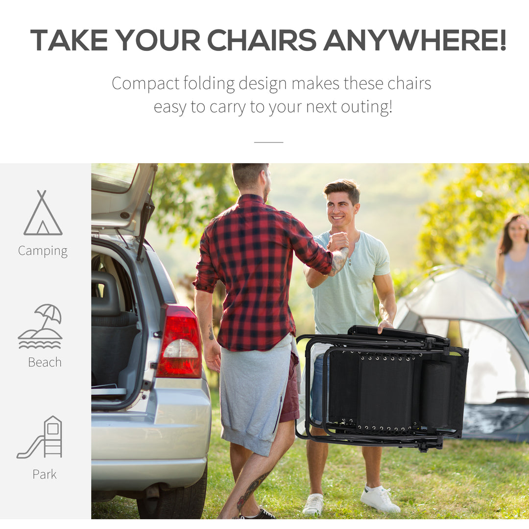 MCL Folding Zero Gravity Sun Lounger, with Sun Canopy - Black