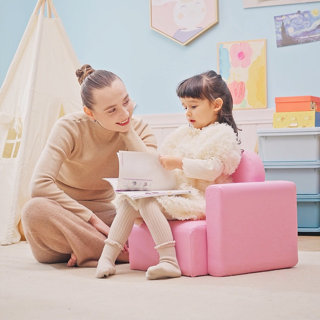 2 In 1 Toddler Sofa Chair, 48 x 44 x 41 cm, for Game Relax Playroom