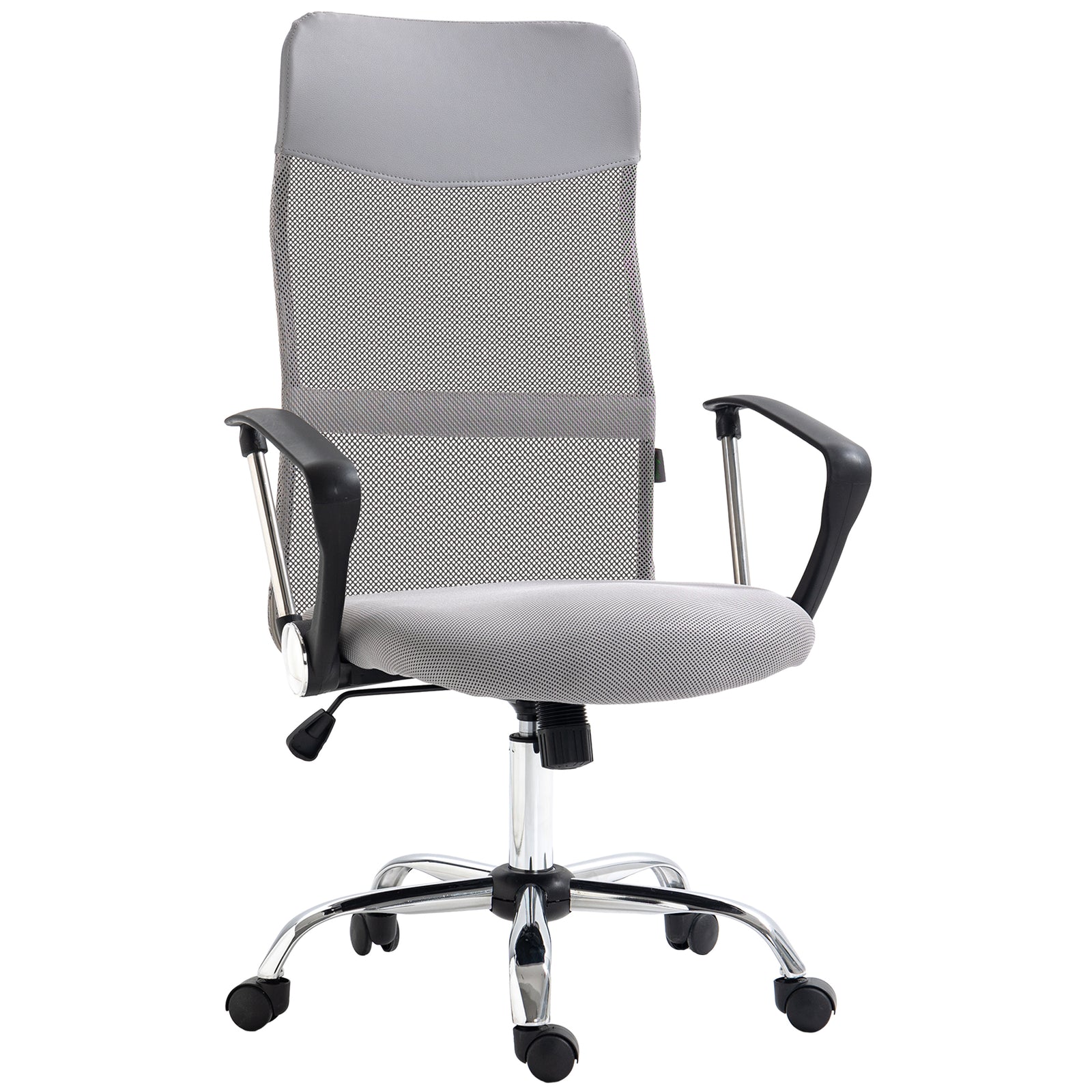 Ergonomic Office Chair Mesh Chair with Adjustable Height Tilt Function Light Grey