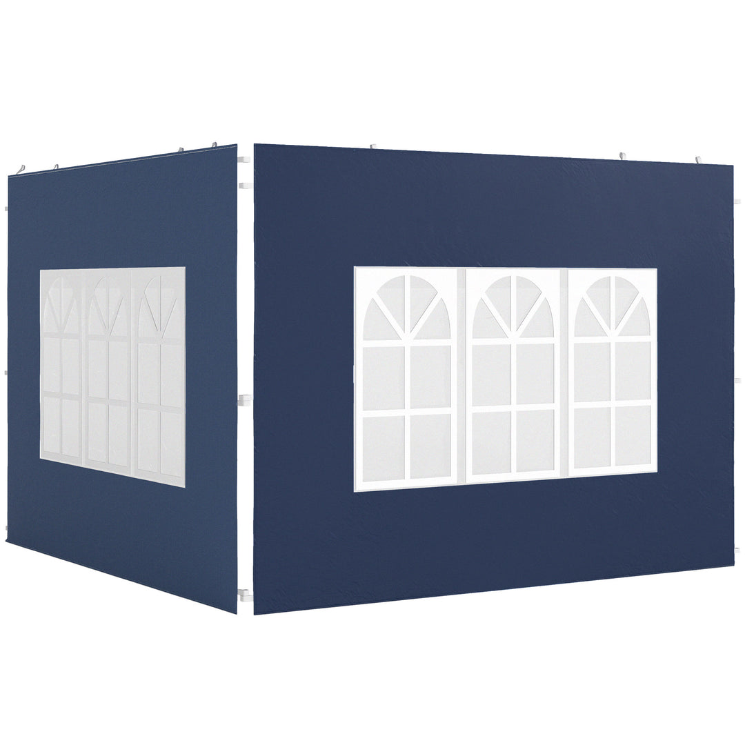Set of Two 3 x 3(m) Gazebo Frame Replacement Walls - Blue