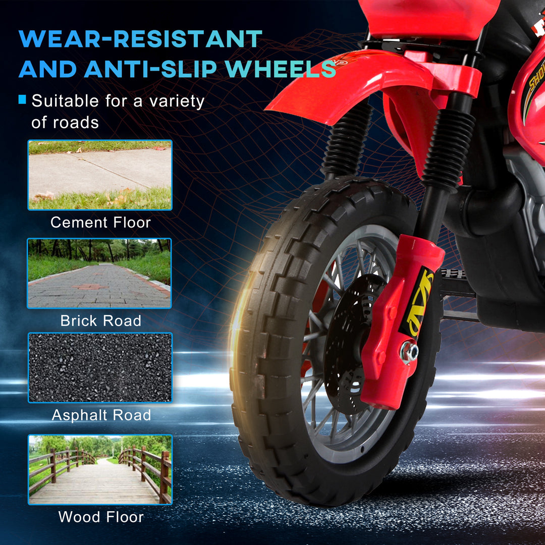 6V Kids Child Electric Motorbike Ride on Motorcycle Scooter Children Toy Gift for 3-6 Years (Red)