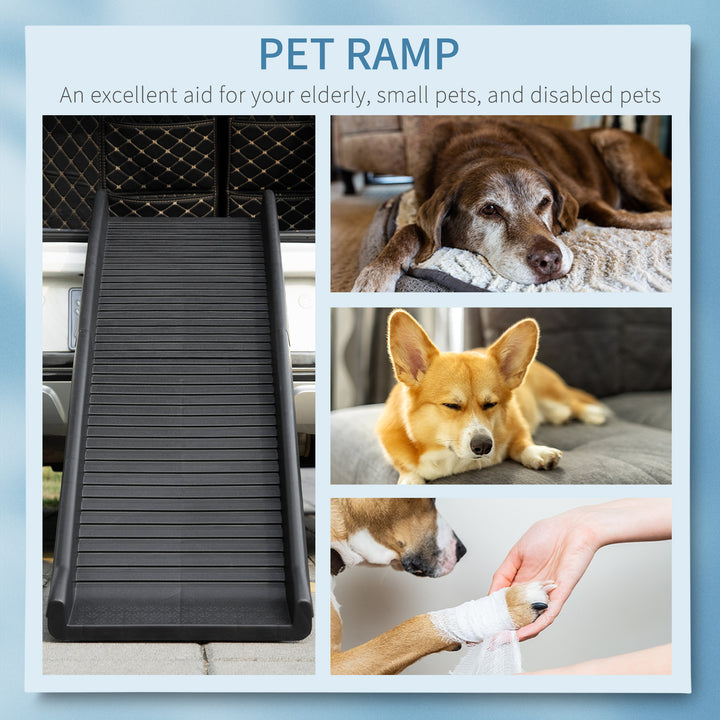 PawHut Folding Pet Ramp, Dog Ramps for Cars Trucks SUVs, Portable Non-slip, 155 x 39 x 14 cm | Aosom UK