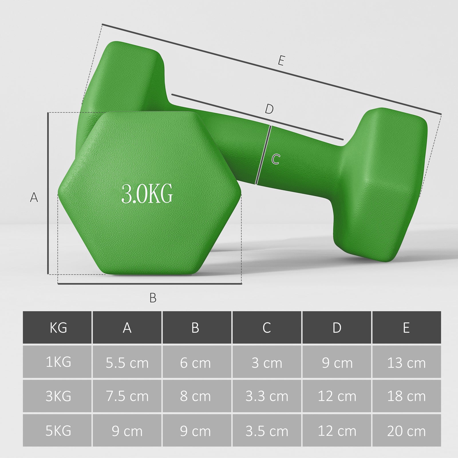 Hex Dumbbells Set with Dumbbell Rack, Hand Weights for Strength Traini