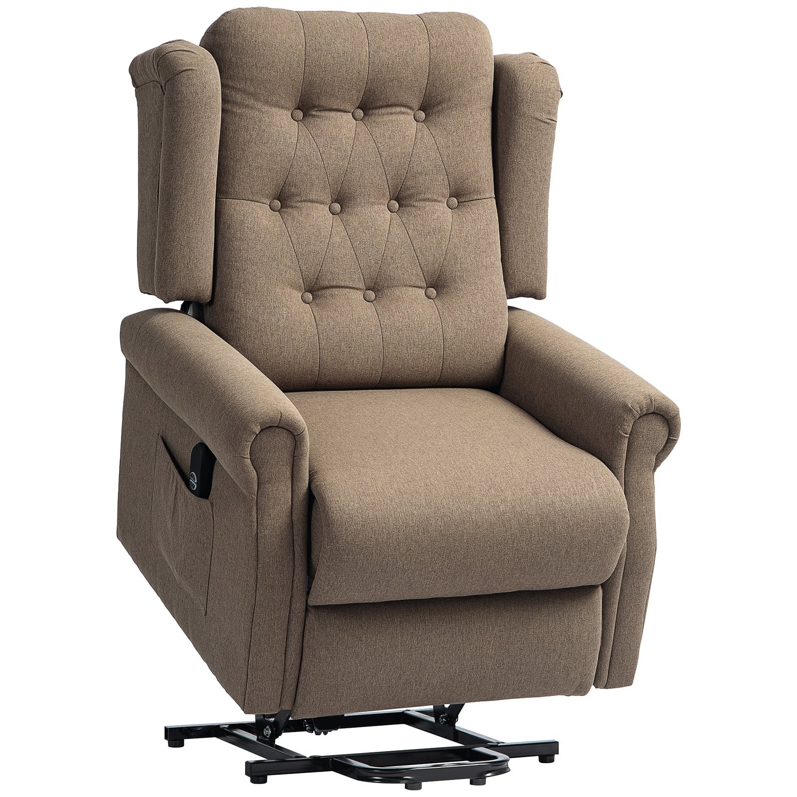 45° Lifting Riser and Recliner Armchair - Dark Brown