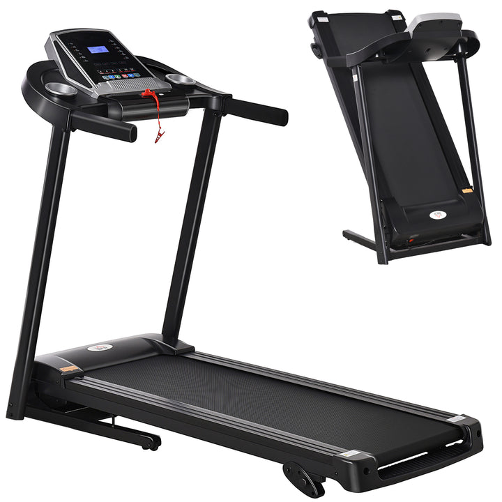 MCL Folding Treadmill, 2.0HP Incline Treadmill Running Machine, 12.8 km/h, with LED Display, Manual Incline, 12 Preset Programs, Drink & Phone Holder for Home Gym Fitness