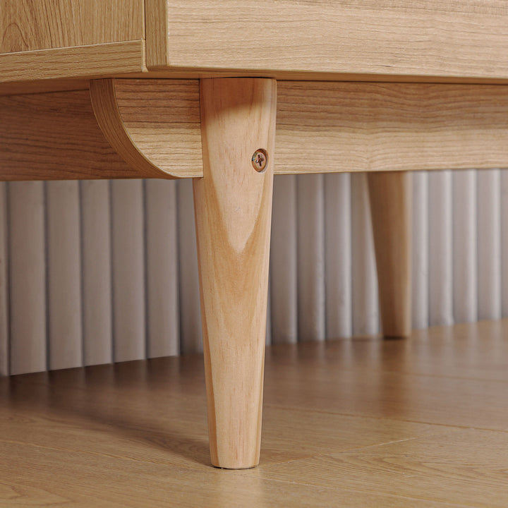 MCL Wardrobe with 2 Doors, 2 Drawers, Hanging Rail for Bedroom Clothes Storage Organiser, 80x52x180cm, Natural Tone