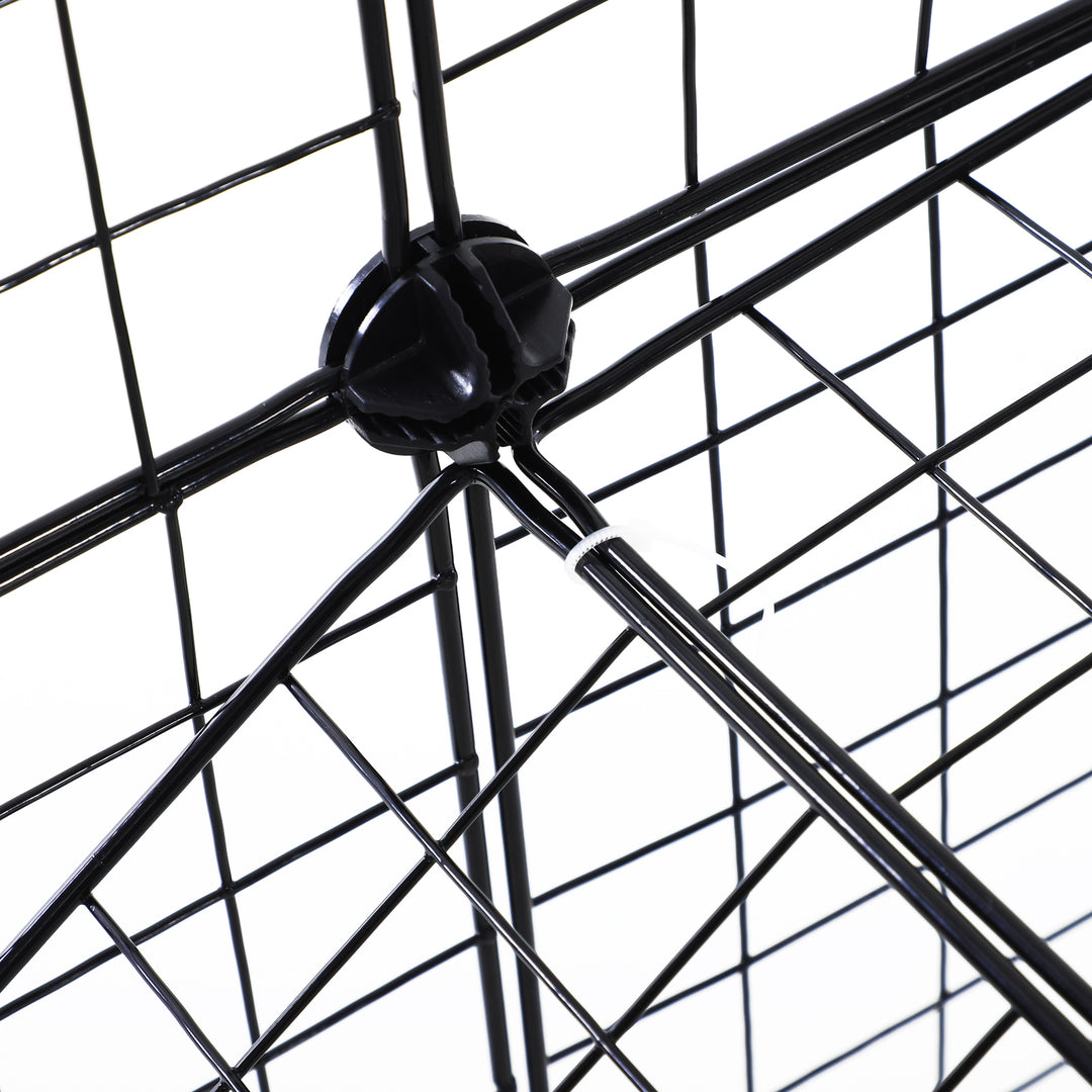 DIY Pet Playpen Metal Wire Fence Indoor Outdoor Rabbit Small Animals Cage 36 Panel Enclosure Black
