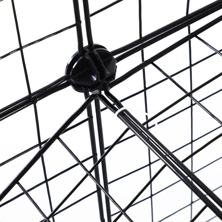 DIY Pet Playpen Metal Wire Fence Indoor Outdoor Rabbit Small Animals Cage 36 Panel Enclosure Black