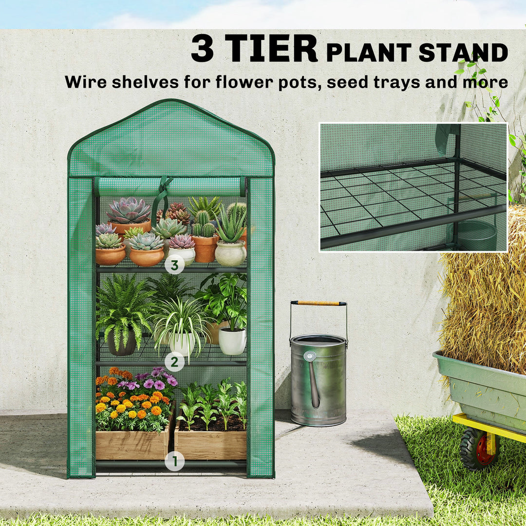 Three-Tier Mini Greenhouse - Green