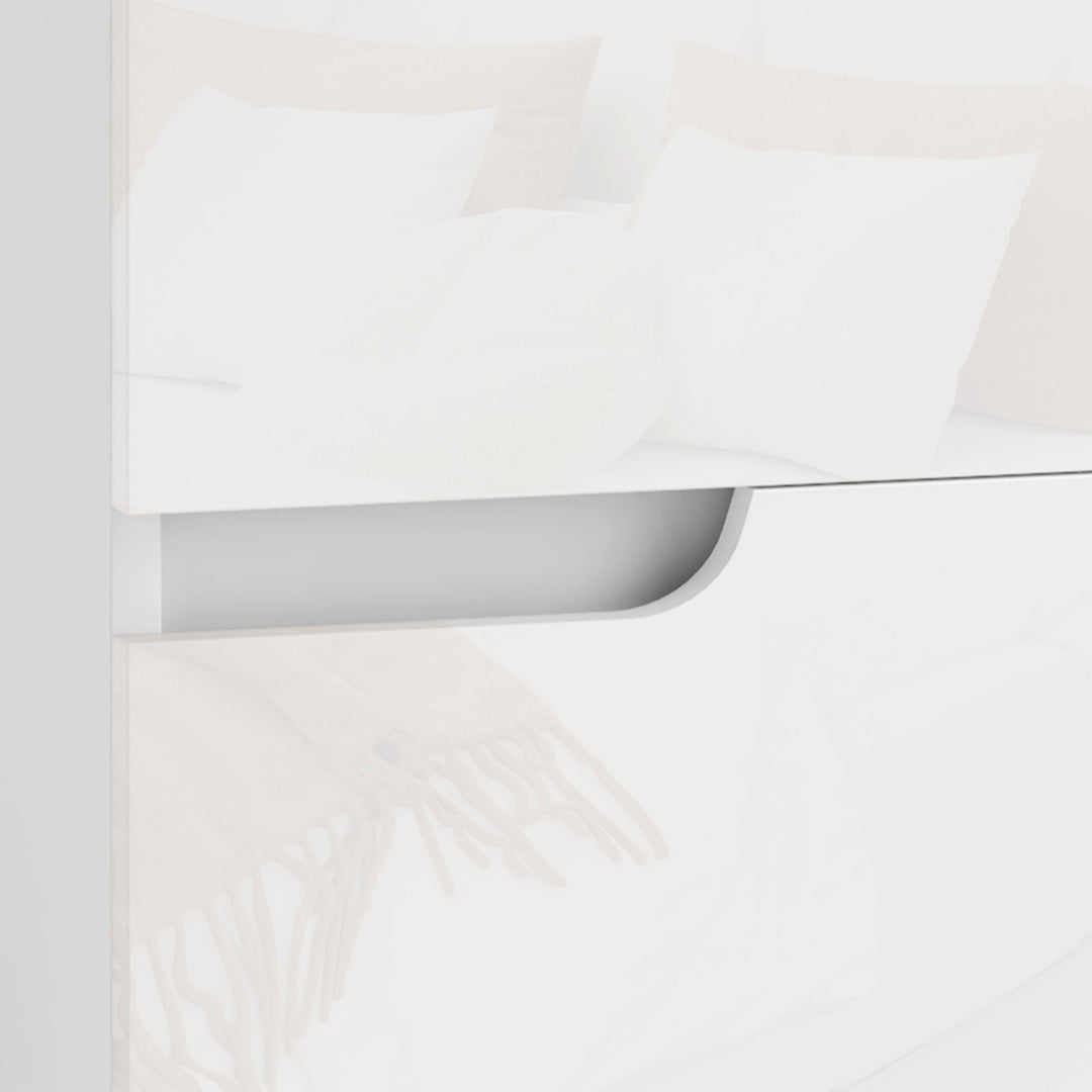 High Gloss Bedside Table Set of 2 - White