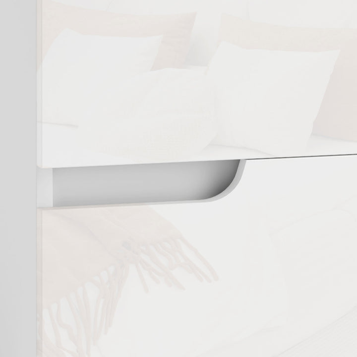 High Gloss Bedside Table Set of 2 - White
