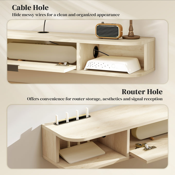 MCL 120 cm Floating TV Unit for TVs up to 50 Inch - Natural