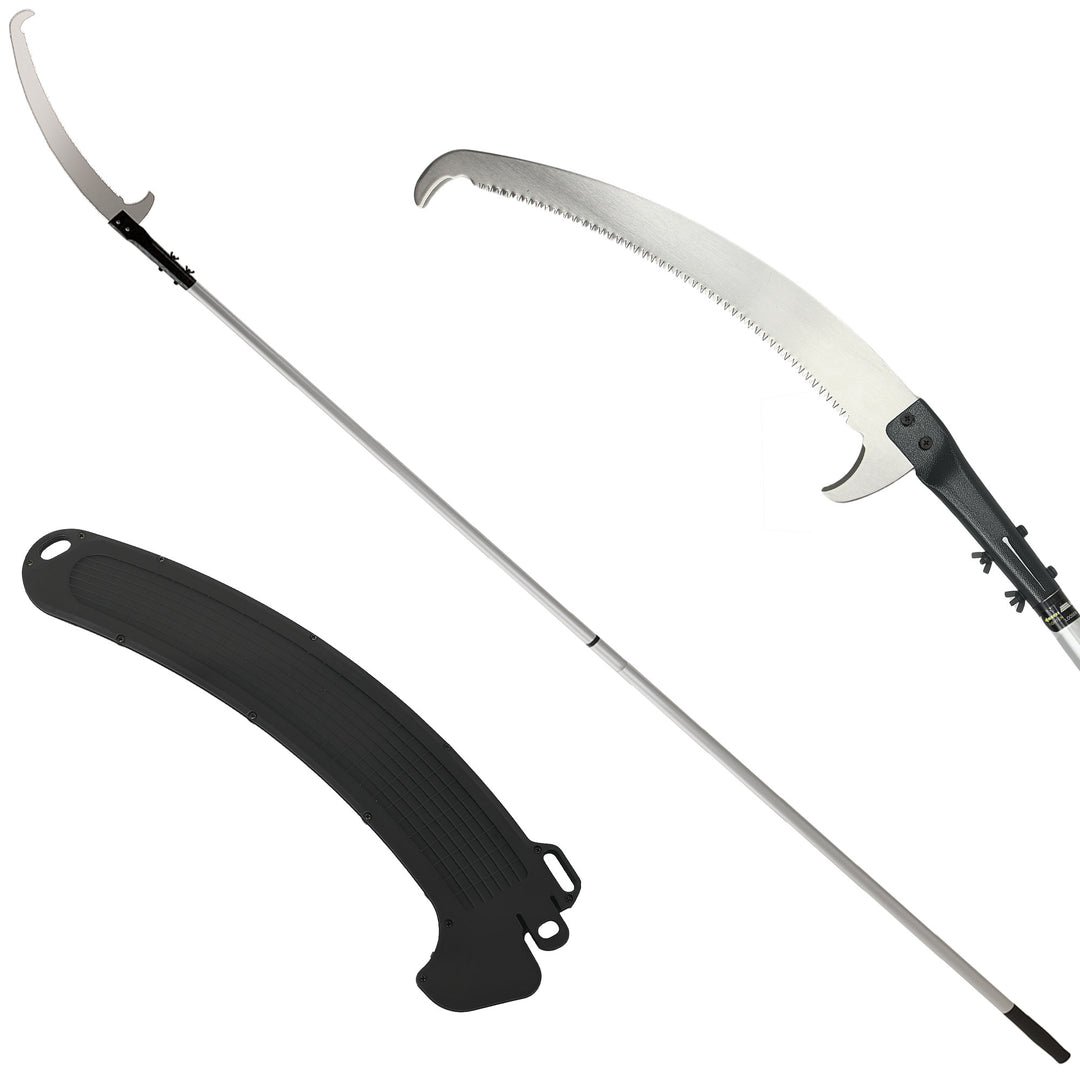 Manual Pole Saw, 1.8-2.9 m Extendable Tree Pruner, Tree Lopper Long Reach Telescopic with Extendable Handle & 40 cm Saw for Tree Trimming