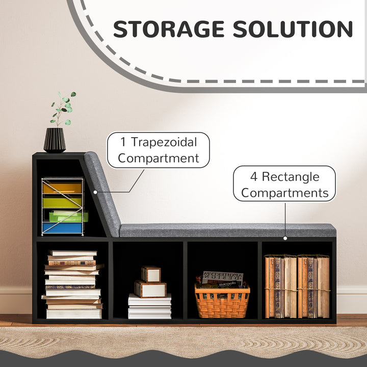 2 Tier Modern Bookcase Bookshelf with Removable Cushions for Living Ro