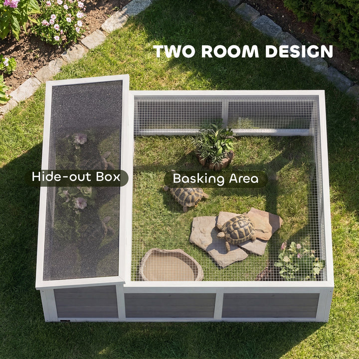 Wooden Tortoise House, Tortoise Enclosure with Clear Observation - view 4
