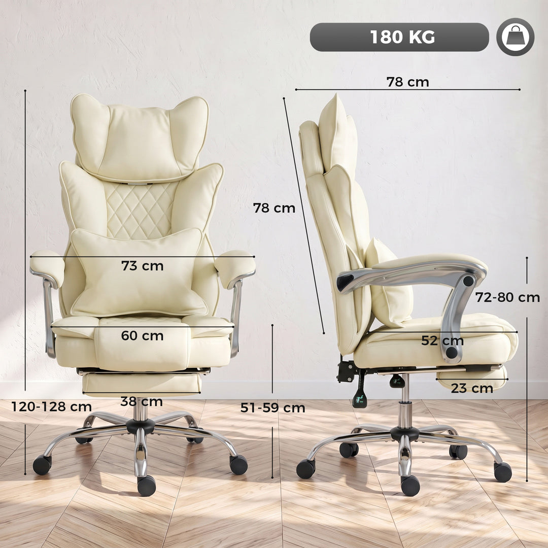 Executive Office Chair, PU Big and Tall Office Chair 180 kg with Wide - view 3