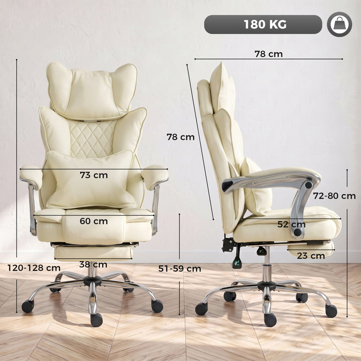 Executive Office Chair, PU Big and Tall Office Chair 180 kg with Wide - view 3