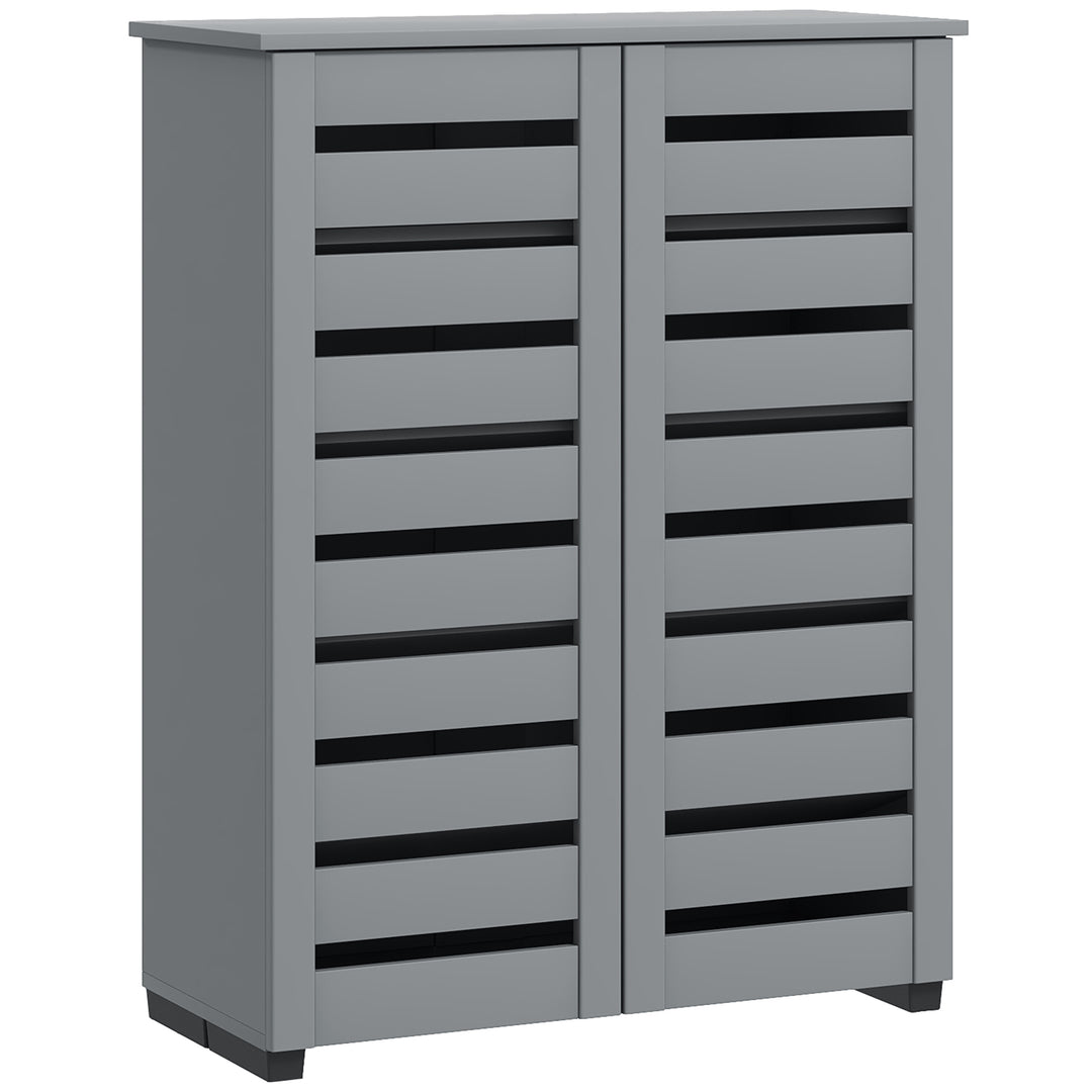 Narrow Shoe Cabinet for Entryway, 5-Tier Slim Shoe Storage Cabinet wit