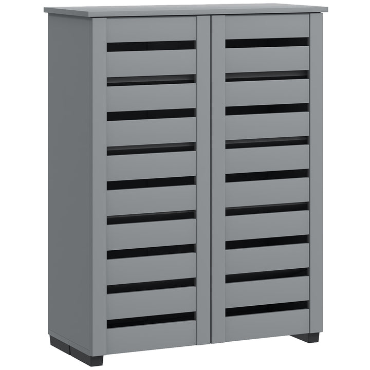 Narrow Shoe Cabinet for Entryway, 5-Tier Slim Shoe Storage Cabinet wit