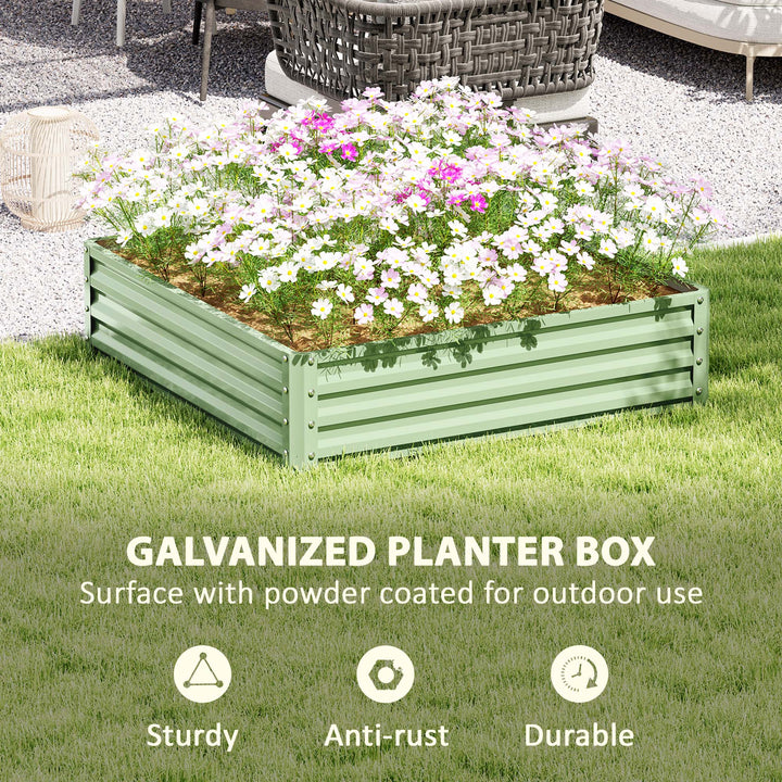 Square Raised Garden Bed Box with Weatherized Steel Frame for Vegetabl
