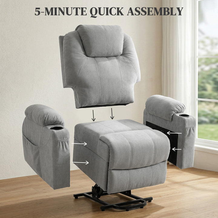 Power Lift Recliner Chair with Pocket Spring, Electric Lift Chair with