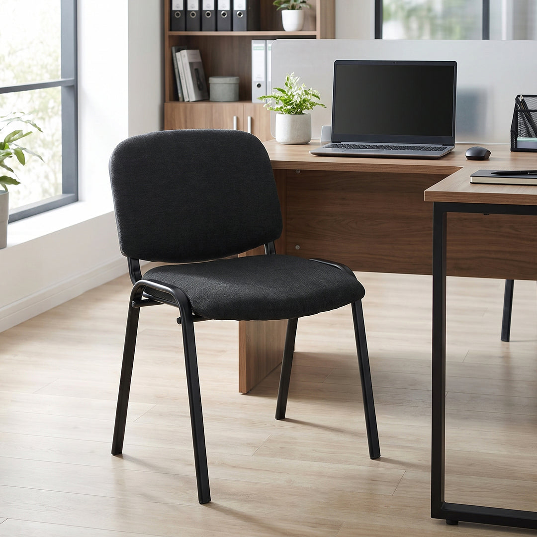 Meeting Chair, Stackable Ergonomic Office Chair with Padded Seat, Curv