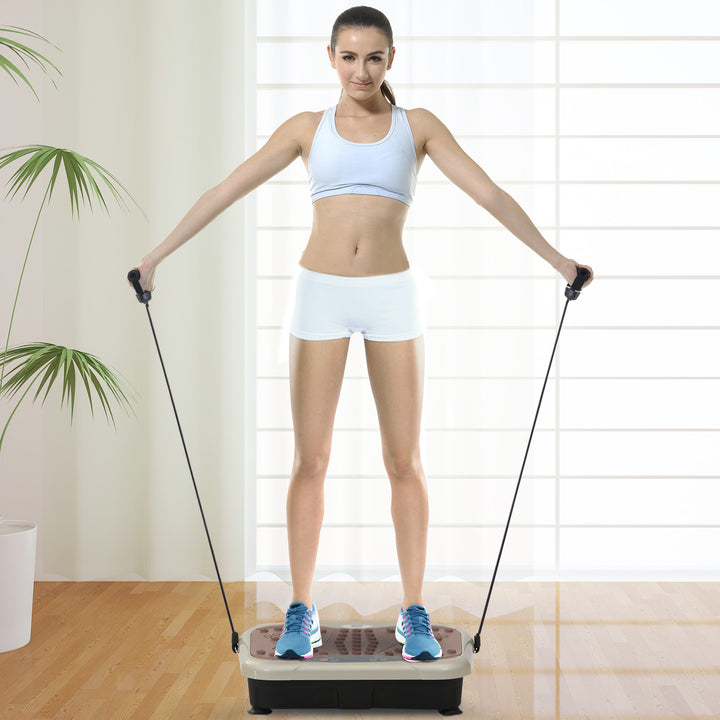 Vibration Plate Machine Fitness Body Shaper Slim Trainer Exercise Workout Home Gym Music Remote Power