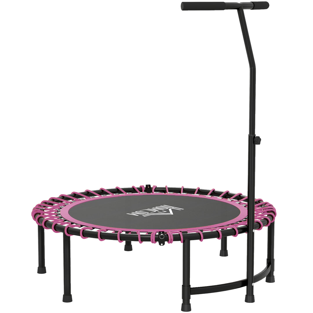 MCL Mini Round Steel Frame Trampoline w/ Adjustable Handle, Pink