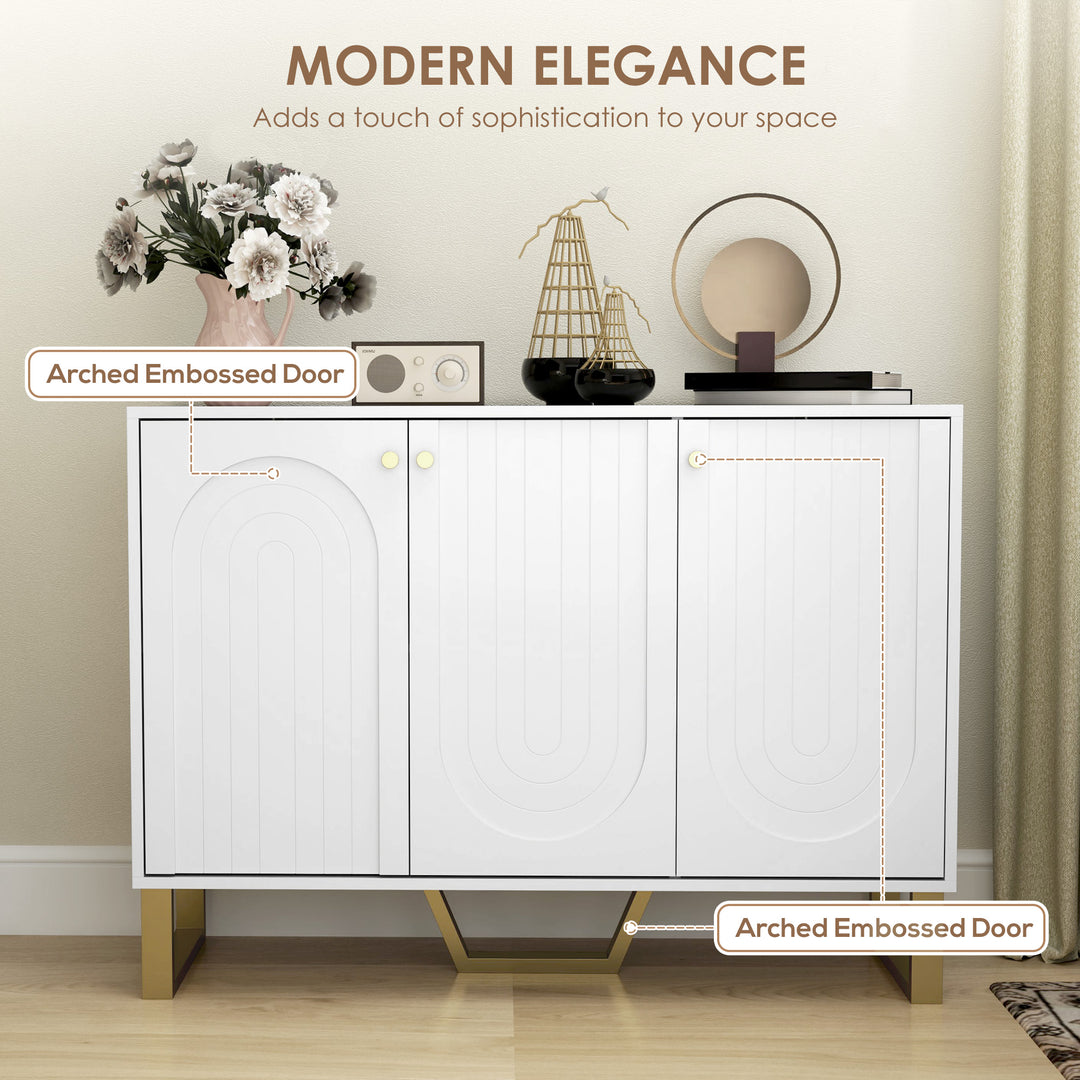 3-Door Sideboard Storage Cabinet - White