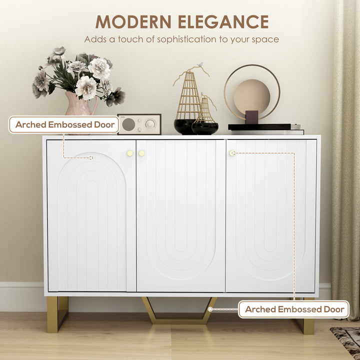 3-Door Sideboard Storage Cabinet - White