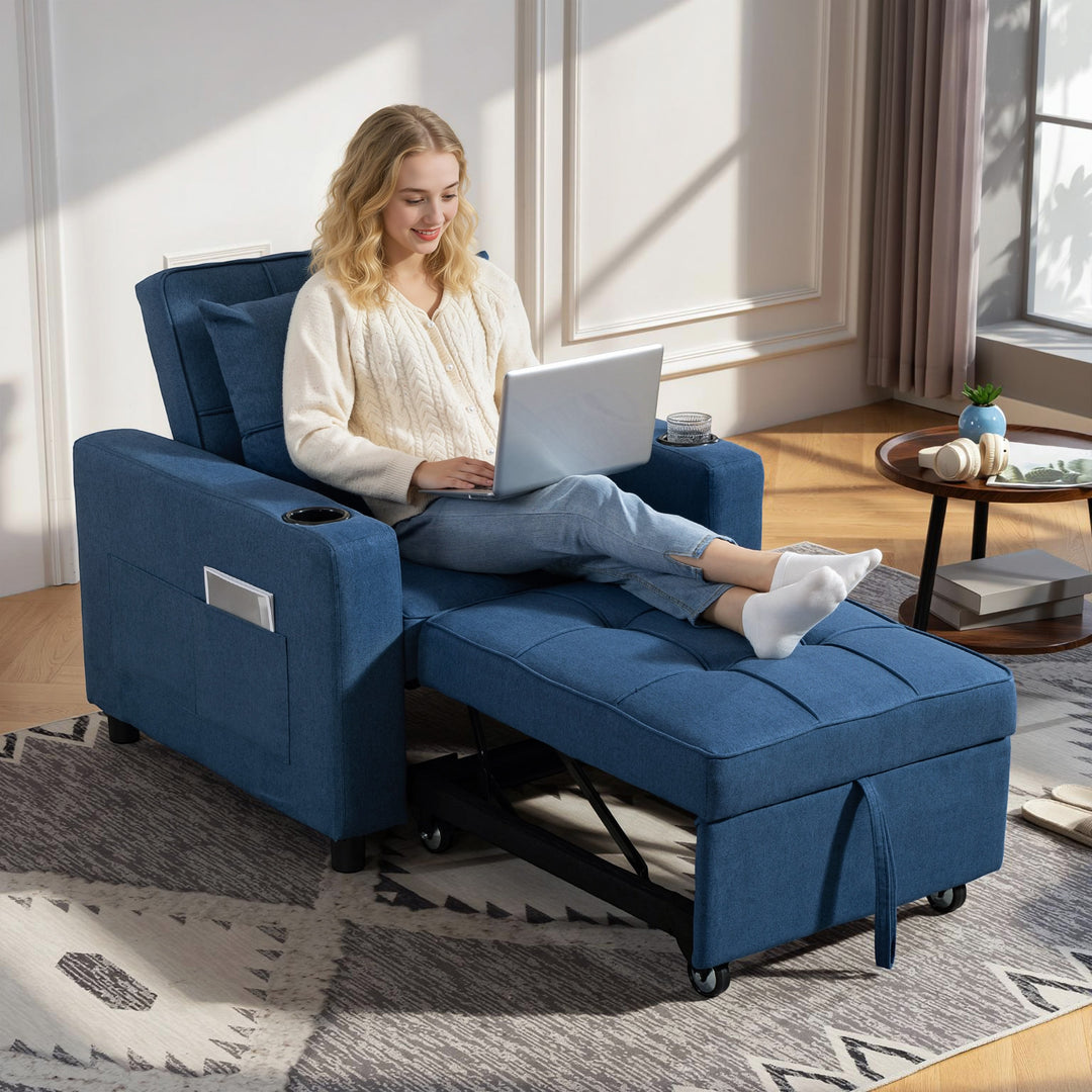 3-in-1 Single Sofa Bed, Convertible Sleeper Chair Bed