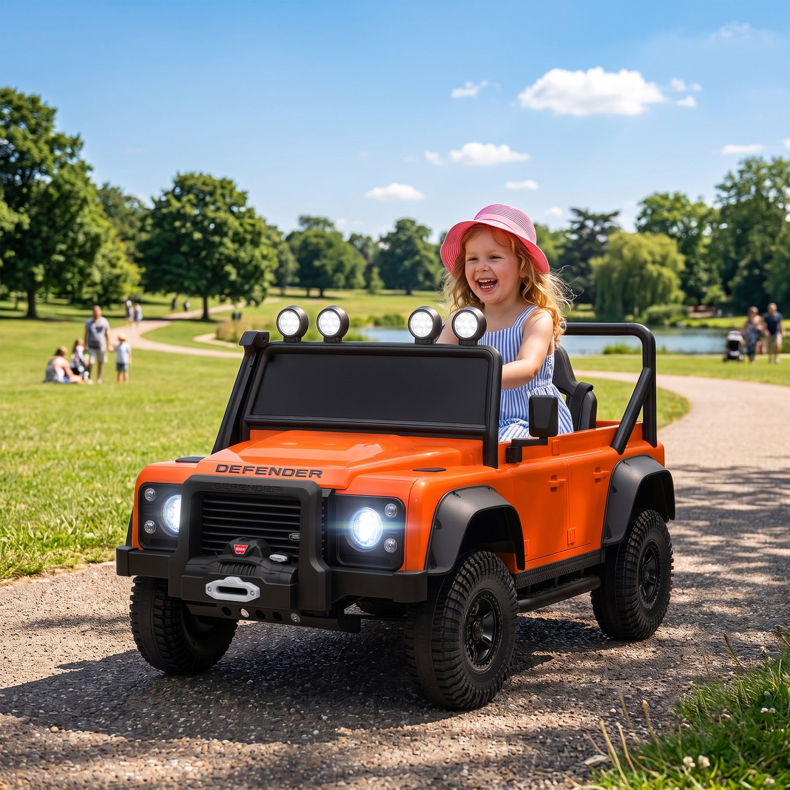 Kids Ride On Car with Remote Control, Music, Horn, 4 Spring Suspension