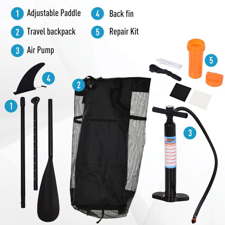 Inflatable Stand Up Paddle Board, 10' x 30" x 4", Non-Slip SUP, with ISUP Accessories, Hand Pump, 1 Fin, Adj Paddle, Backpack for Youth Adult Beginners/Experts
