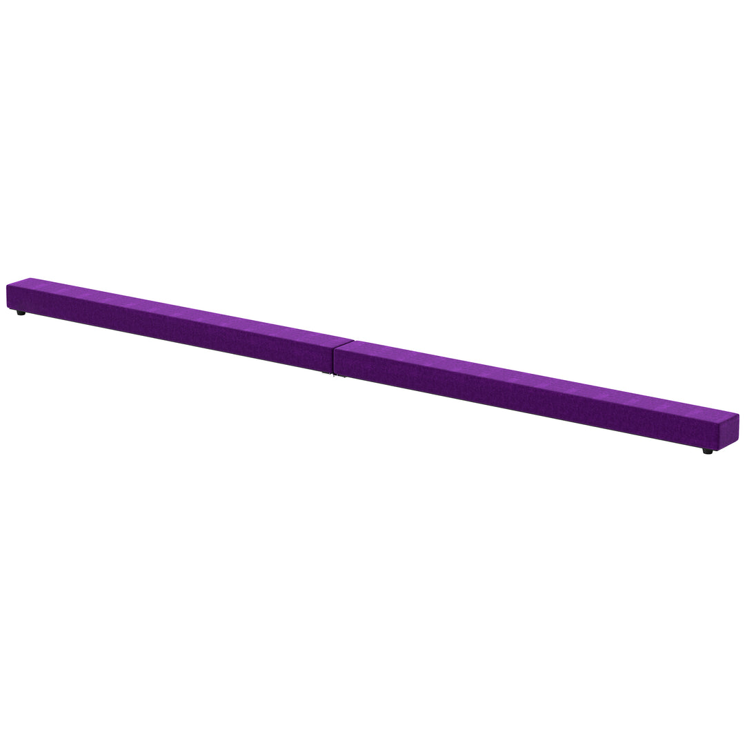 MCL 2.4M 8FT Gymnastics Folding Balance Beam Home Gym Training Exercise Sports - Purple