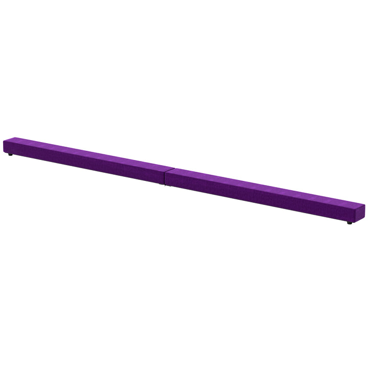 MCL 2.4M 8FT Gymnastics Folding Balance Beam Home Gym Training Exercise Sports - Purple
