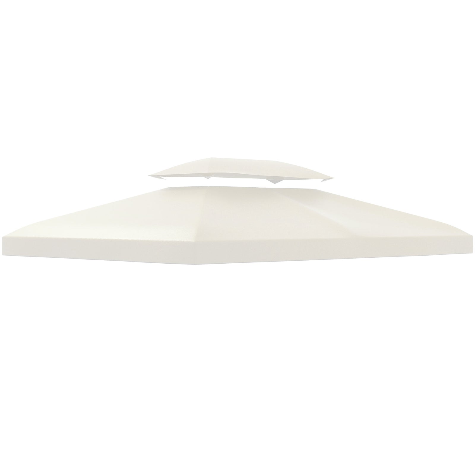 3x4m Gazebo Replacement Roof Canopy 2 Tier Top UV Cover Garden Patio Outdoor Sun Awning Shelters Cream (TOP COVER ONLY)