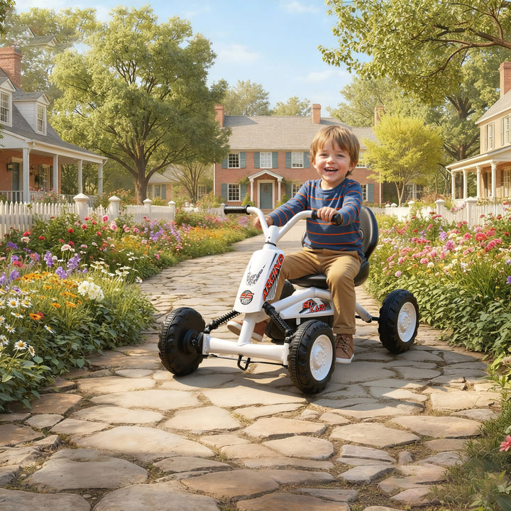 Kids Pedal Go Kart with Steel Frame, Sporty Design, for Ages 2-5 Years