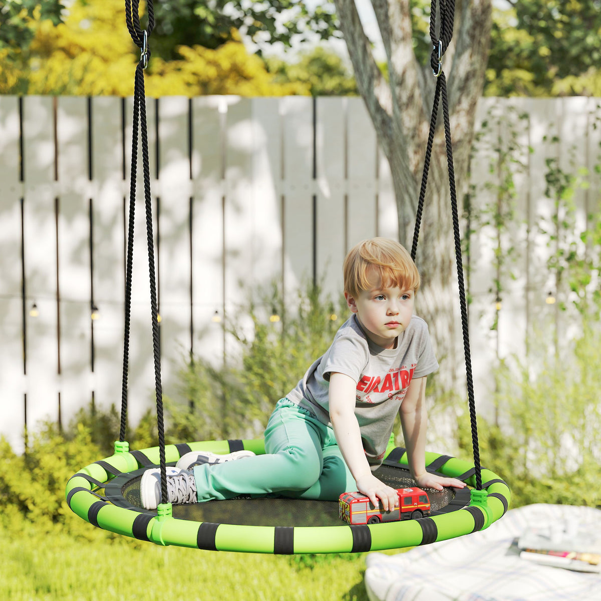 100cm Diameter Kid Nest Swing Seat with Height Adjustable Ropes for - view 2