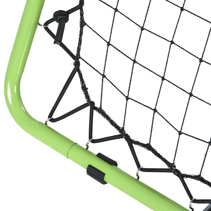 MCL Football Training Net, Soccer Kickback Target Goal Both Side Rebounder Net, Adjustable Angle Goal Training Set for Kids and Children to Practice in Playground, Backyard