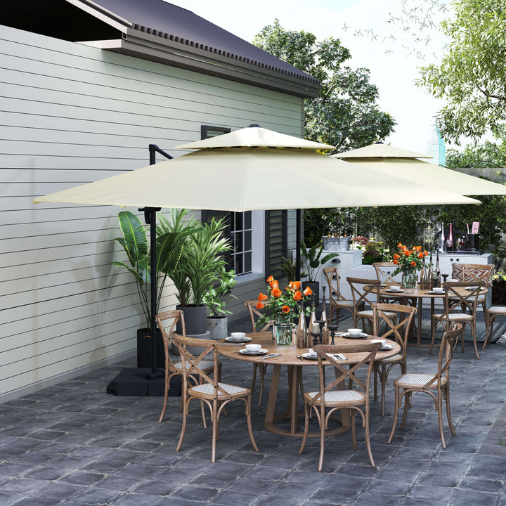 MCL Steel Frame Outdoor Roma Cantilever Umbrella