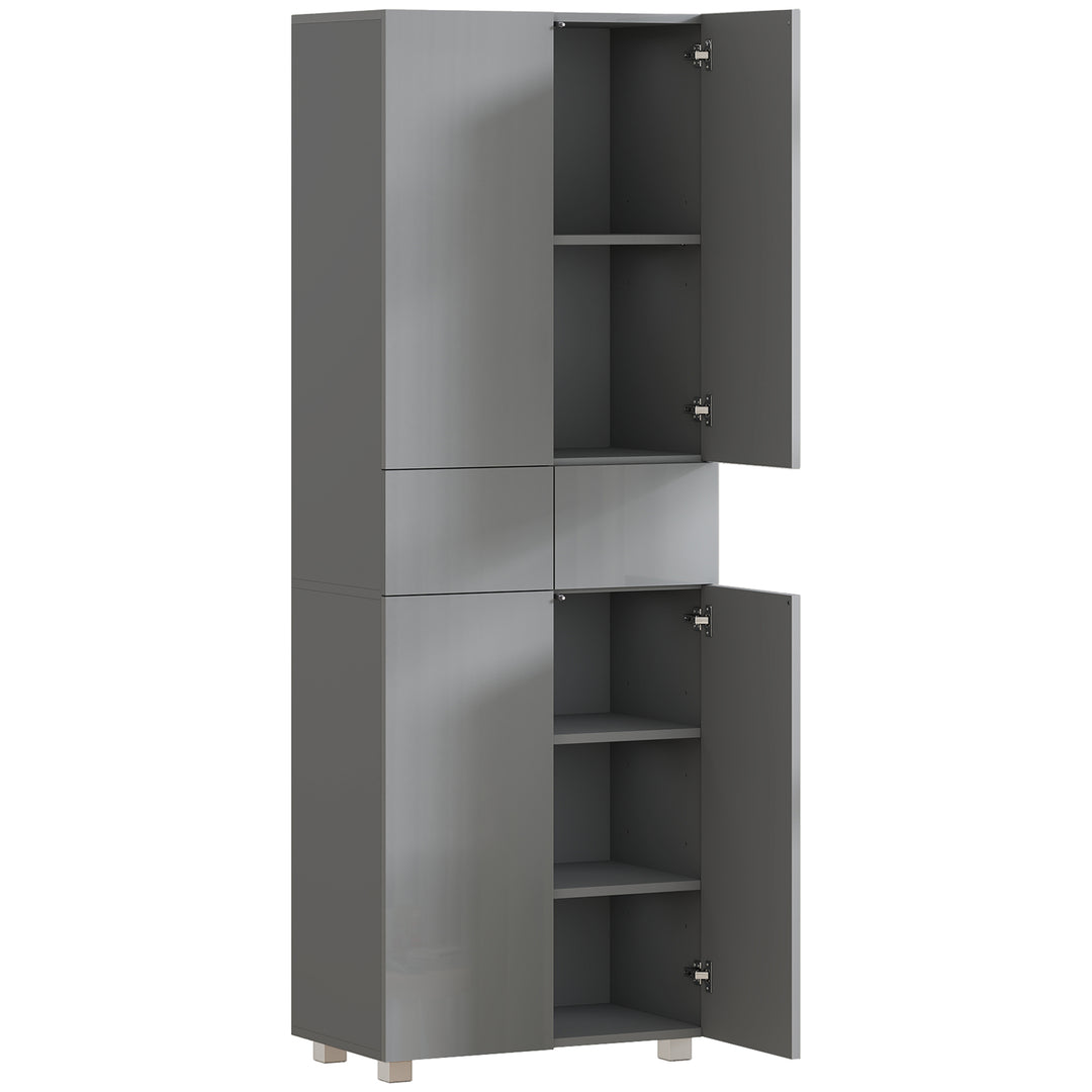 Storage Cabinet, Kitchen Cupboard with 3 Adjustable Shelves, 60L x 35W