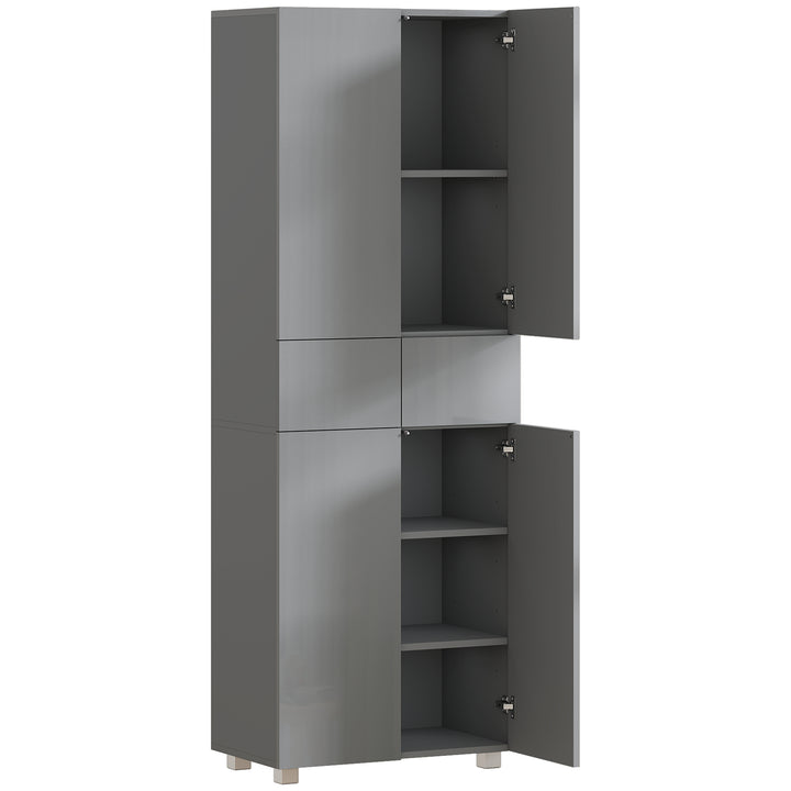 Storage Cabinet, Kitchen Cupboard with 3 Adjustable Shelves, 60L x 35W