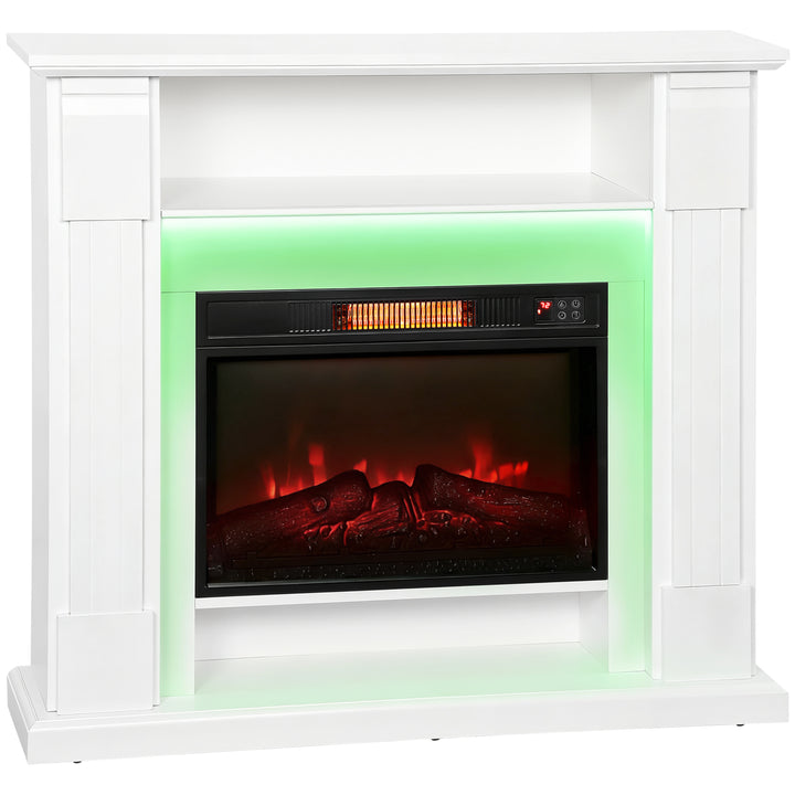 MCL 6142 BTU Fireplace and LED Mantel, 17-27°C - White