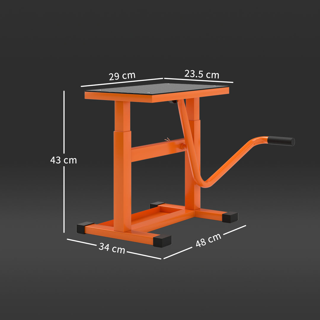 Steel Motorbike Jack Lift, 27.5 / 39.5 H cm - Orange
