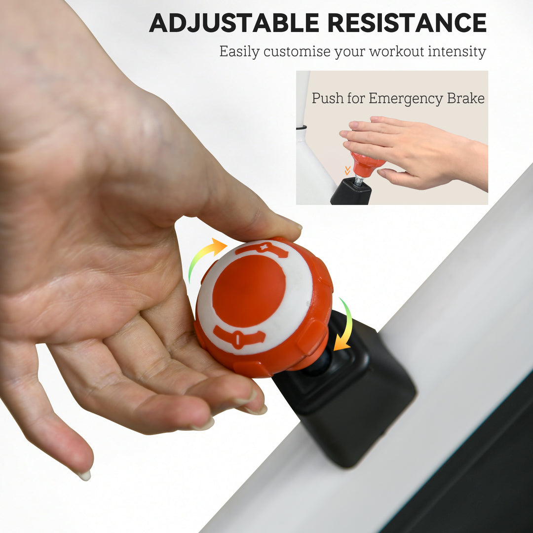 MCL Exercise Bike, 8kg Flywheel Stationary Bike Indoor Cycling Machine with Adjustable Resistance Seat Handlebar, White