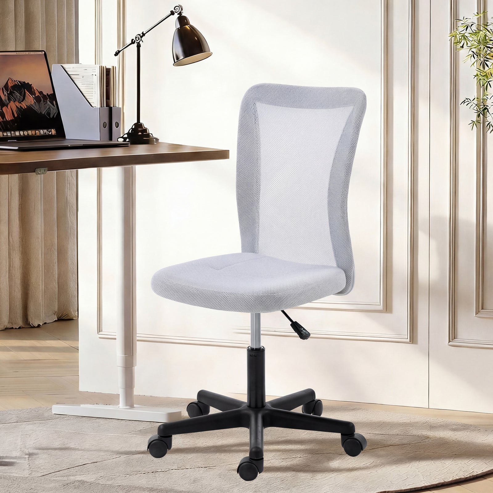 Mesh Office Chair Armless Swivel Executive Computer Desk Chair Adjusta