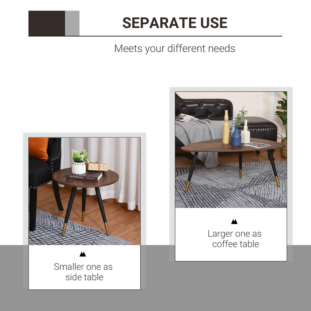 MCL Set of Two Scandinavian-Style Coffee Tables - Walnut